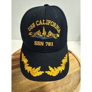 US Navy Ship USS California SSN 781 Dark Blue Cap The Corps USA Made Adjustable